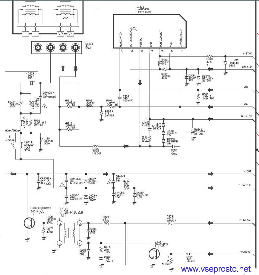 Схема электрическая принципиальная телевизора самсунг